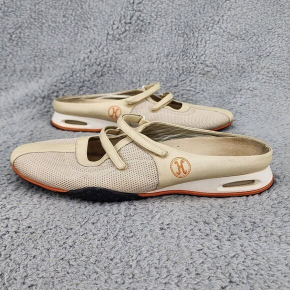 Vintage Cole Haan Womens Shoes Sz 9.5 B Tan Leather Slip On Mule Clogs Comfort - Picture 1 of 10